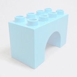 画像1: 6027597【Medium Azure】デュプロ 2x4x2アーチブリック 1個