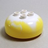 画像: 4648238【Bright Light Yellow＋White】デュプロ 4x4半球ブリック 1個