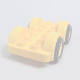 画像: 6138858【Bright Light Orange】デュプロ 2x6カーベース(Yellow Wheels) 1個