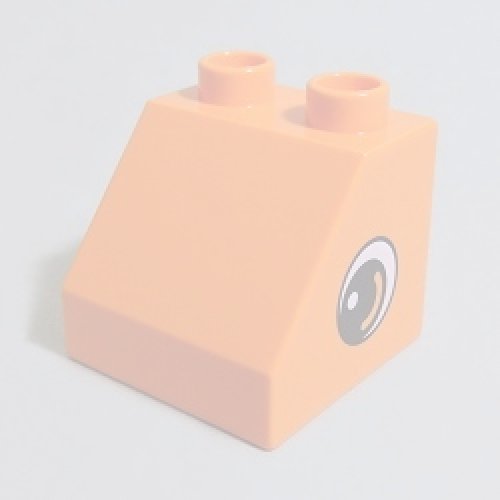 画像1: 6033143【Orange】デュプロ 2x2x1.5スロープ(め,両面プリント) 1個