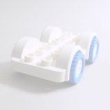 画像: 6286216【White】デュプロ 2x6カーベース(Dark Azure Tires) 1個