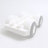 画像: 6333018【White】デュプロ 2x6カーベース(White Wheels) 1個