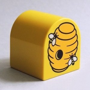 画像: 6386673【Yellow】デュプロ 2x2x2かまぼこブリック(ハチの巣) 1個