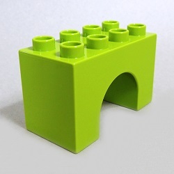 画像1: 6018595【Lime】デュプロ 2x4x2アーチブリック 1個