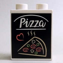 画像: 6286257【White】デュプロ 1x2x2ブリック(Pizza) 1個