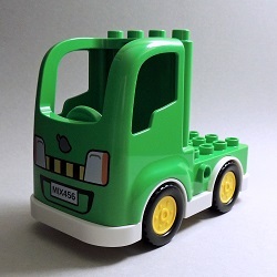 画像1: 6420808+6249384【Bright Green+White】デュプロ トラック 1個