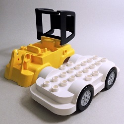 画像: わけあり 6299072＋6299067＋6287574【Black＋Yellow＋White】デュプロ 建設機械の車体(おしてGO！) 1個